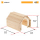 Деревянный домик HIDDA M WOOD HOUSE RODENT для морских свинок, 32 x 21 x h 25 cm
