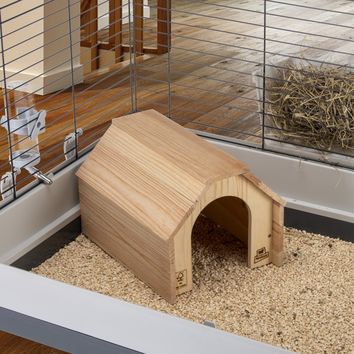 Деревянный домик HIDDA M WOOD HOUSE RODENT для морских свинок, 32 x 21 x h 25 cm