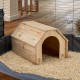 Дерев'яний будиночок HIDDA MAXI WODDEN HOUSE RABBIT для кроликів, 46 x 40 x h 27 cm