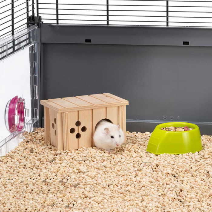 Деревянный домик SIN 4641 WODDEN HOUSE MICE 12,5 x 7,5 x h 7 cm