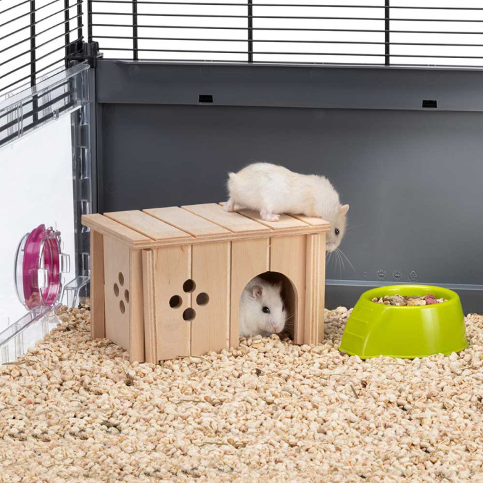 Деревянный домик SIN 4642 WODDEN HOUSE HAMSTER 14,5 x 9,5 x h 8,5 cm