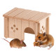 Деревянный домик SIN 4642 WODDEN HOUSE HAMSTER 14,5 x 9,5 x h 8,5 cm