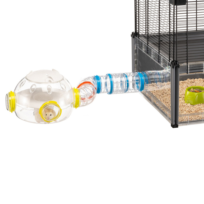 Модули для хомячкового жилья KIT LAB (комплект из 4 предметов, включая туннель для хомяка и фурнитуру, домик)