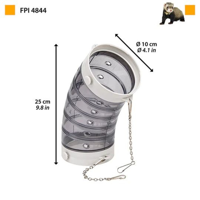 Туннель для хорьков FPI 4844 TUBE CURVE L GREY O 10,5 x 25 cm