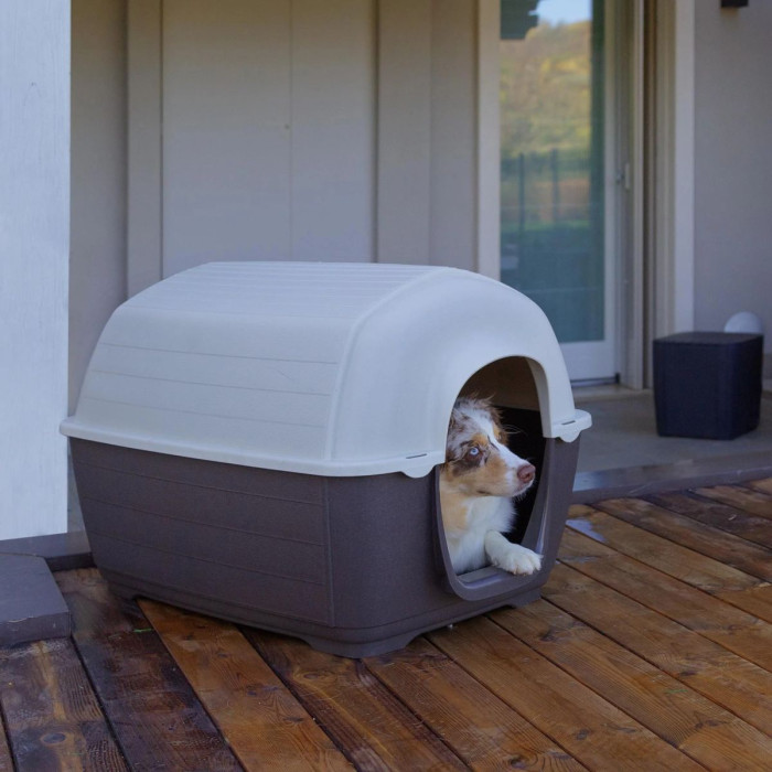 Вулична пластикова будка KENNY MINI для собак 40 x 66 x h 40 cm