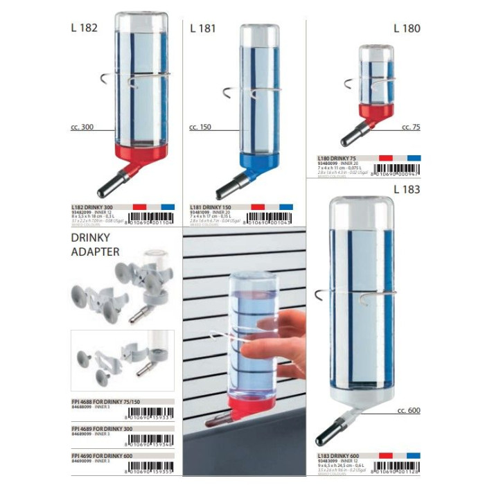 Поилка для грызунов L181 DRINKY150-DRINKING BOTTLE