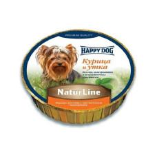 Паштет HappyDog Schale NaturLine НuhnEnte для собак, курица с уткой 85g
