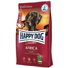 Корм Happy Dog Supreme Africa беззерновой с мясом страуса и картофельными чипсами для собак средних и крупных пород с пищевой непереносимостью 4кг
