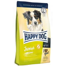Корм Happy Dog Junior Lamb&Rice без глютена для юниоров  7-18 мес. средних и крупных пород, 10кг