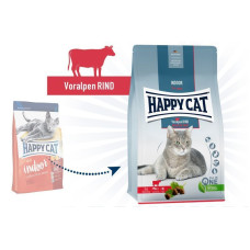 Корм Happy Cat Indoor Voralpen-Rind для домашних котов с говядиной 300g 