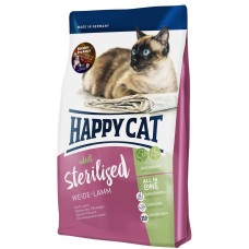 Корм Happy Cat Sterilised Weide-Lamm для стерилизованных кошек и кастрированных котов, с бараниной и птицей 10кг