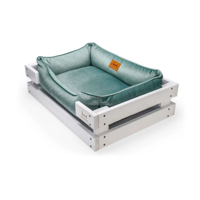 Лежак Dreamer White + Tiffany Velur з дерев'яним каркасом