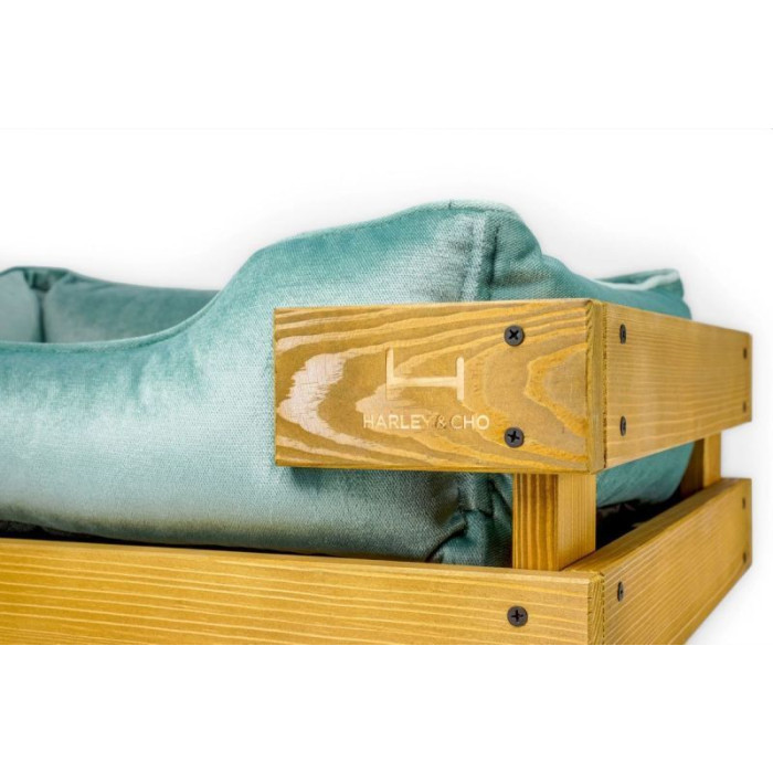 Лежак Dreamer Nature + Tiffany Velur з дерев'яним каркасом