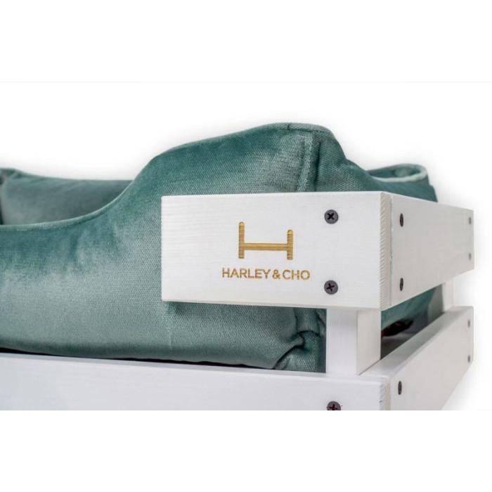 Лежак Dreamer White + Tiffany Velur з дерев'яним каркасом