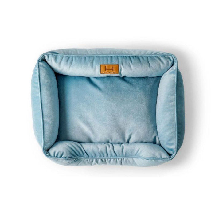 Лежак Dreamer Velur Blue зі знімним чохлом