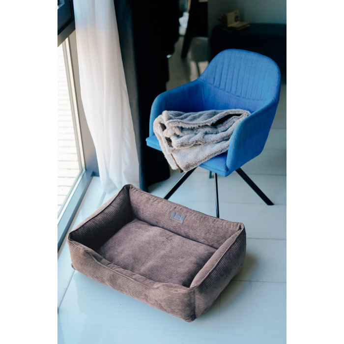 Лежак Dreamer Brown Velvet зі знімним чохлом S 60 х 40 cm