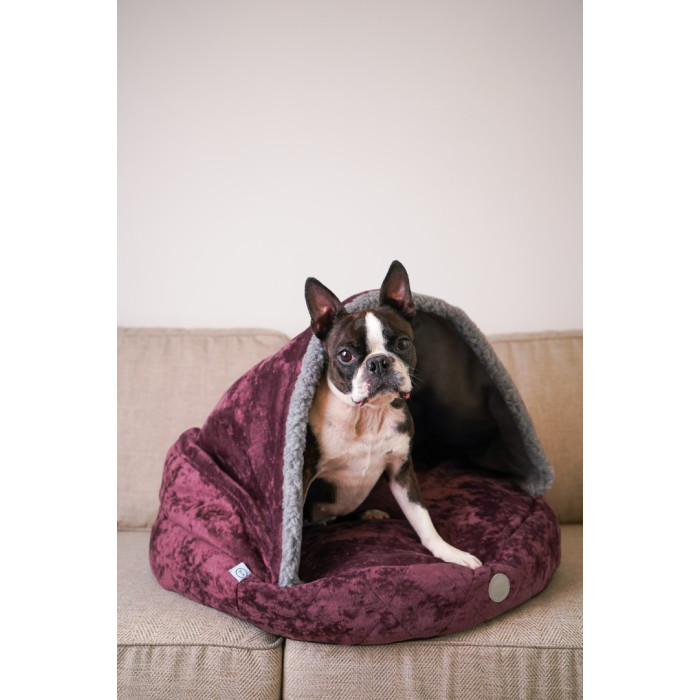 Круглый лежак с капюшоном Cover Cherry L / 90 cm