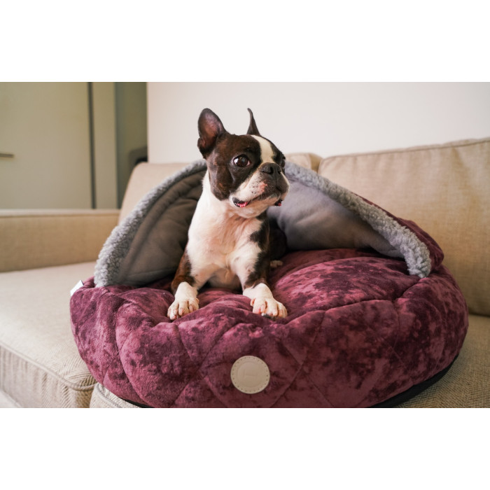 Круглый лежак с капюшоном Cover Cherry L / 90 cm