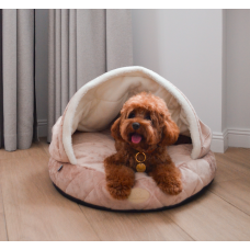 Круглый лежак с капюшоном Cover Pudra S / 55 cm