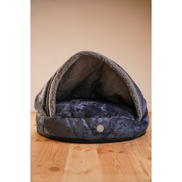 Круглый лежак с капюшоном Cover Royal Blue L / 90 cm