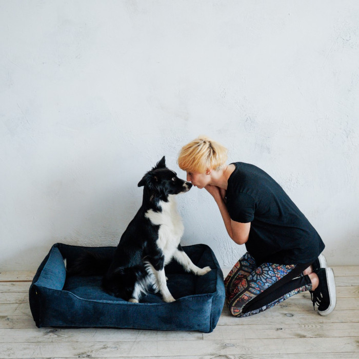 Лежак Dreamer Deep Ocean Velvet со съемным чехлом XL 110 х 70 cm