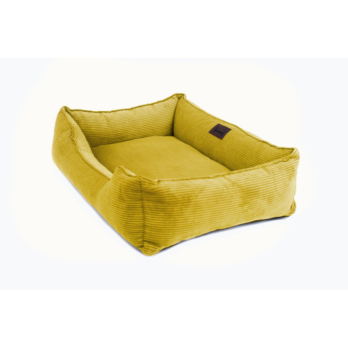 Лежак Dreamer Yellow Velvet со съемным чехлом XL 110 х 70 cm