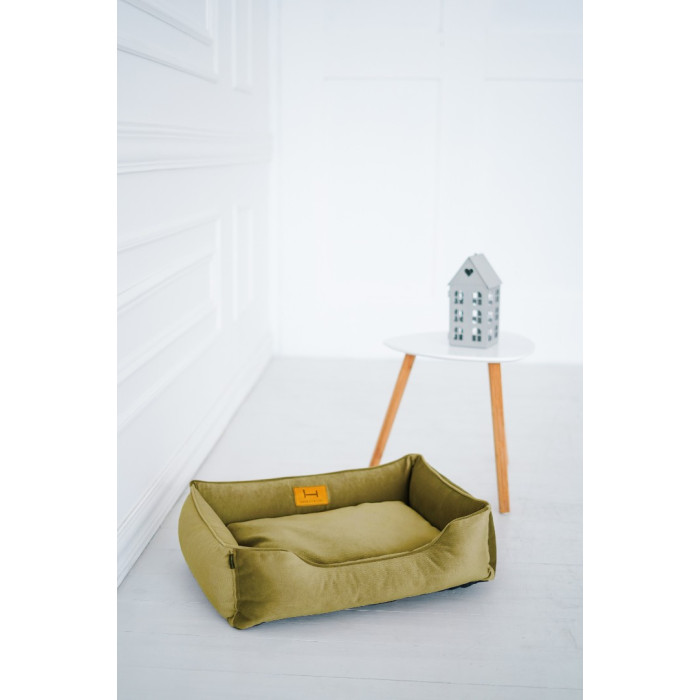 Лежак Dreamer Velour Olive со съемным чехлом L (90x60 cm)