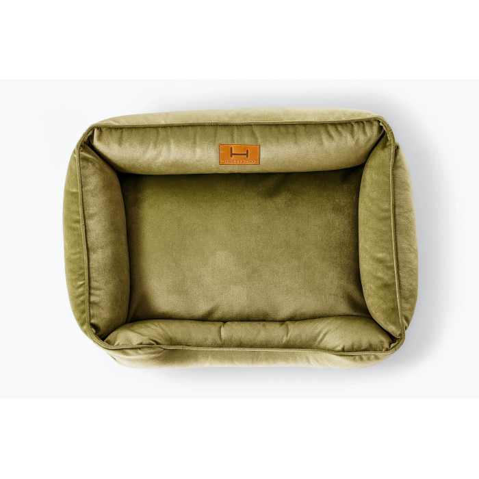 Лежак Dreamer Velour Olive со съемным чехлом L (90x60 cm)