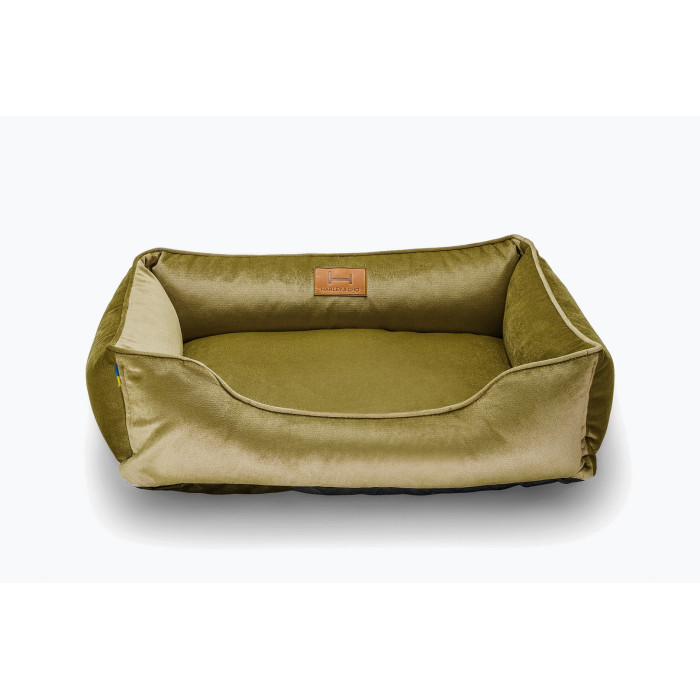 Лежак Dreamer Velour Olive со съемным чехлом L (90x60 cm)