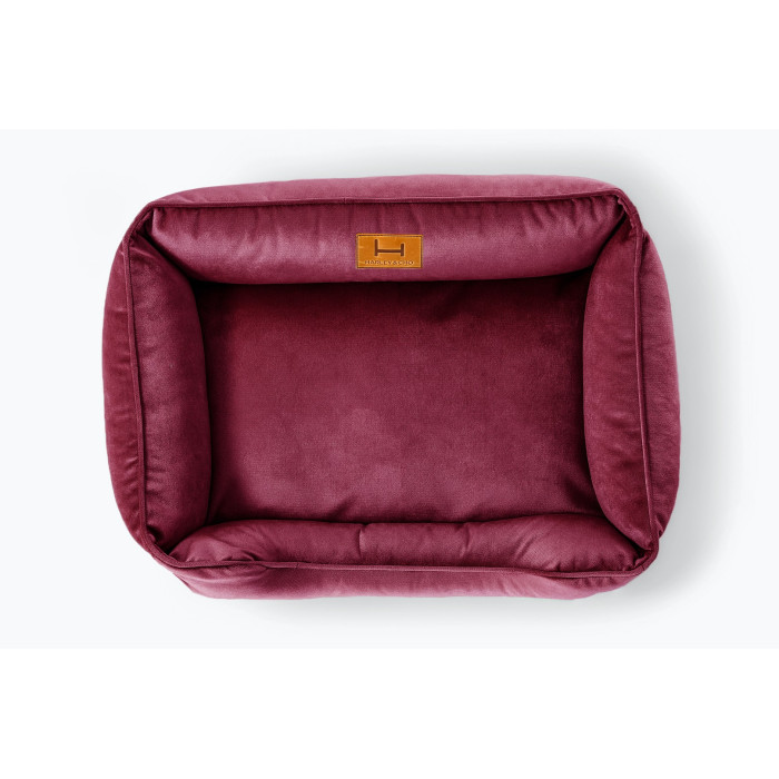 Лежак Dreamer Velour Wine со съемным чехлом M (70x50 cm)
