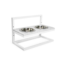 Миски з регульованою висотою зі стільницею з каменю Lift Pepper Stone + White