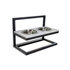 Миски з регульованою висотою зі стільницею з каменю Lift Pepper Stone + Black