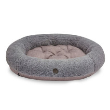 Овальный лежак Bagel Fur Gray S 60х50 