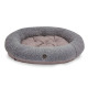 Овальный лежак Bagel Fur Gray M 75х65 