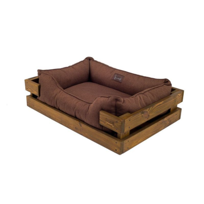 Лежак Dreamer Nature-Brown з дерев'яним каркасом