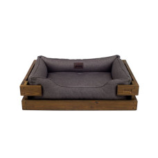 Лежак Dreamer Nature-Gray с деревянным каркасом