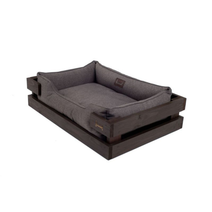 Лежак Dreamer Brown-Gray с деревянным каркасом