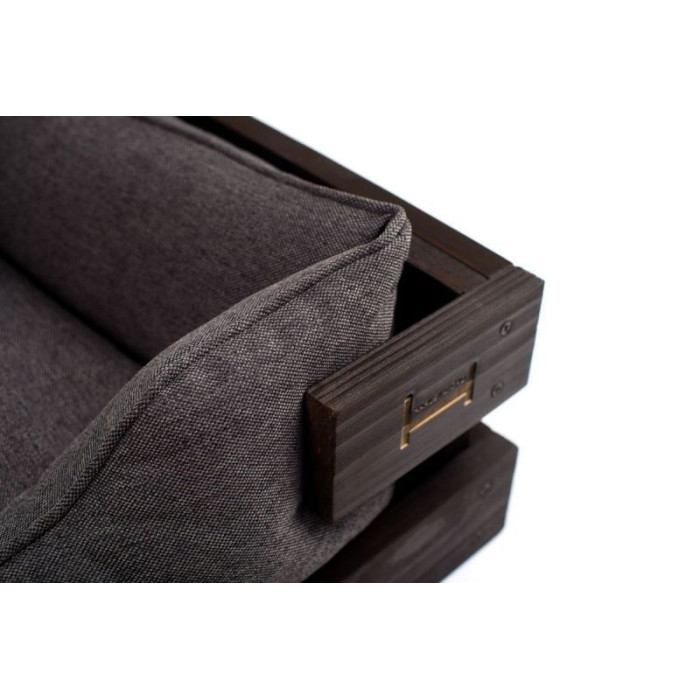 Лежак Dreamer Brown-Gray с деревянным каркасом