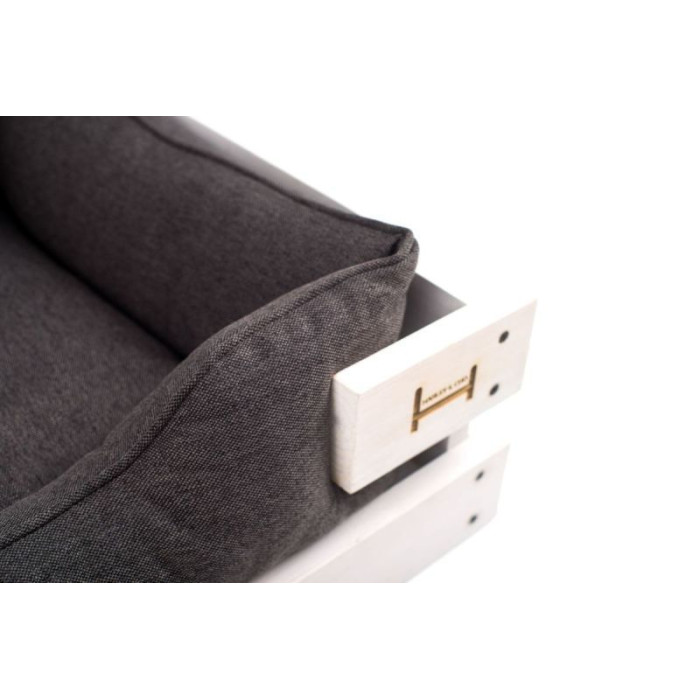 Лежак Dreamer White-Gray з дерев'яним каркасом