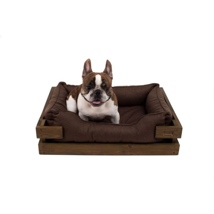 Лежак Dreamer Nature-Brown з дерев'яним каркасом