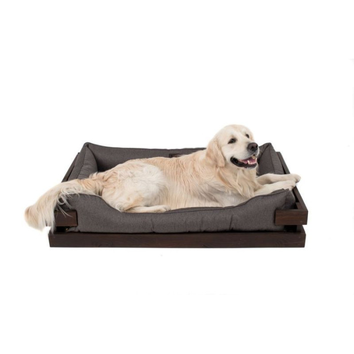 Лежак Dreamer Brown-Gray с деревянным каркасом