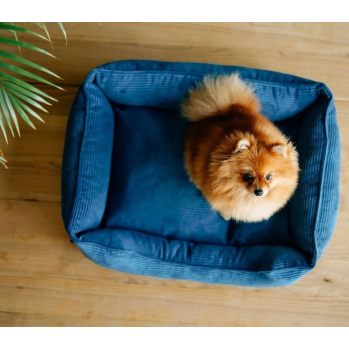 Лежак Dreamer Denim Velvet зі знімним чохлом S 60 х 40 cm