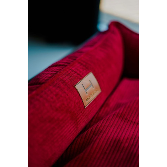 Лежак Dreamer Nature + Red Velvet с деревянным каркасом