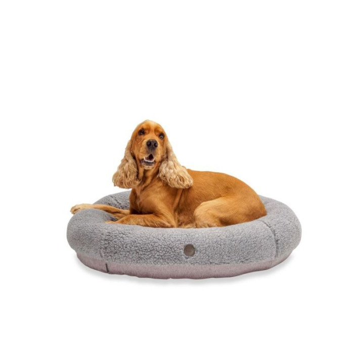 Овальный лежак Bagel Fur Gray M 75х65 