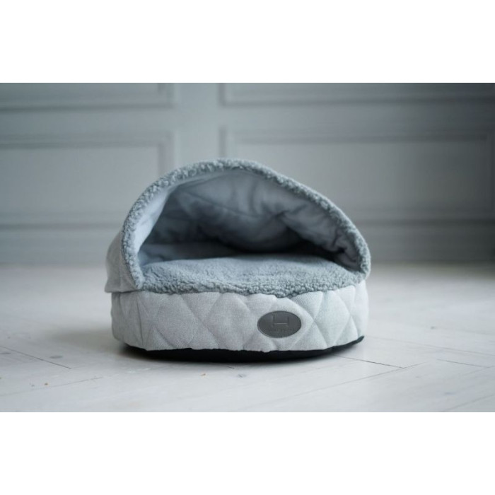 Круглый лежак с капюшоном Cover Silver L / 90 cm