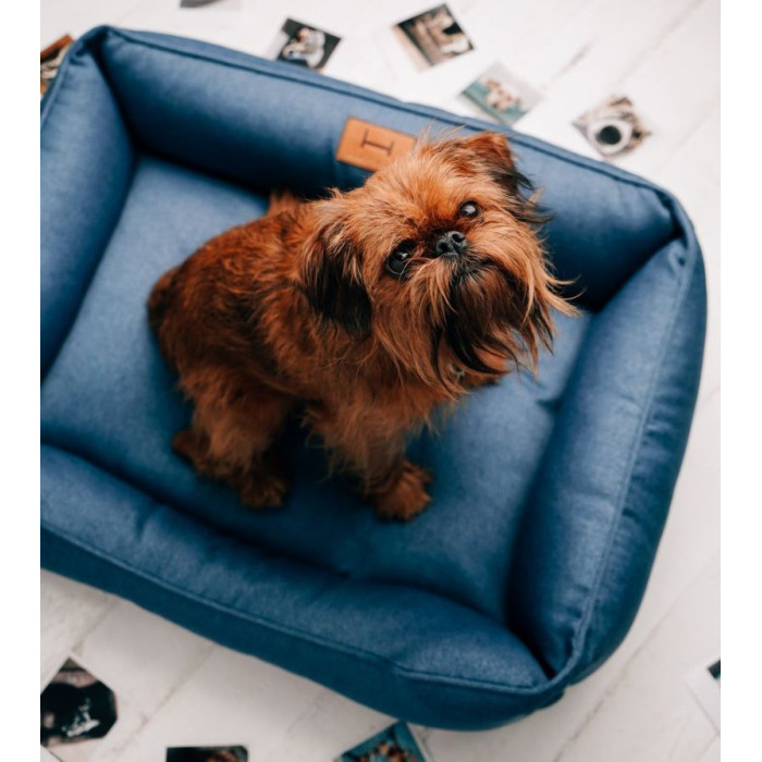 Мягкий лежак Dreamer Denim с бортами со съемным чехлом XL 110 х 70 cm