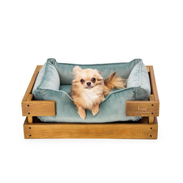 Лежак Dreamer Nature + Tiffany Velur з дерев'яним каркасом