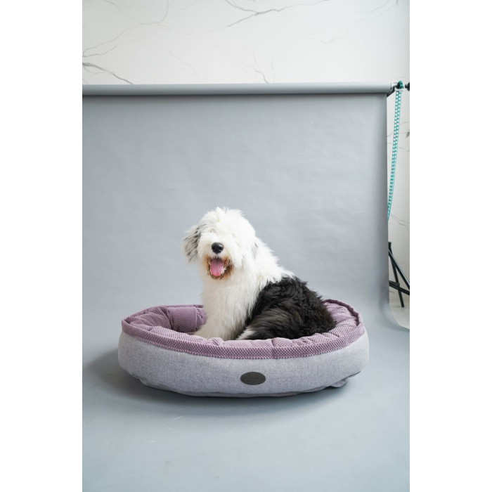 Овальный лежак Donut Soft Touch Pink L 100*70 см