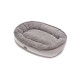 Овальний лежак Donut Soft Touch Gray L 100*70 см