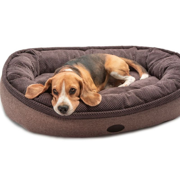 Овальный лежак Donut Soft Touch Brown L 100*70 см